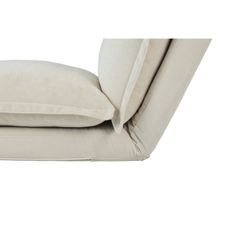 Méridienne crème multi-positions, Polyester crème