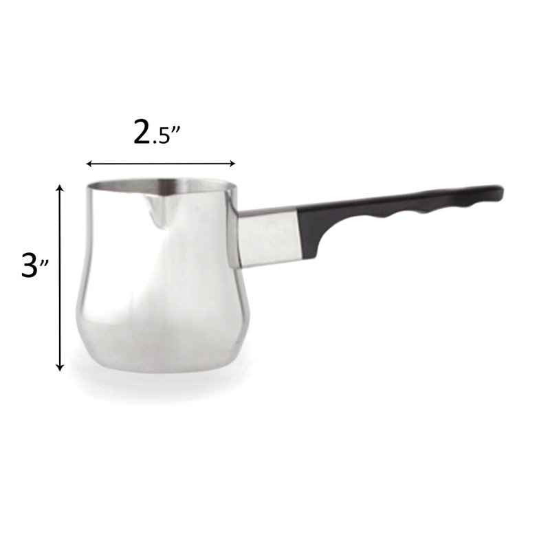 Imperial Home Stainless Steel 3-Cup Turkish Coffee Pot, 0.75 Cup