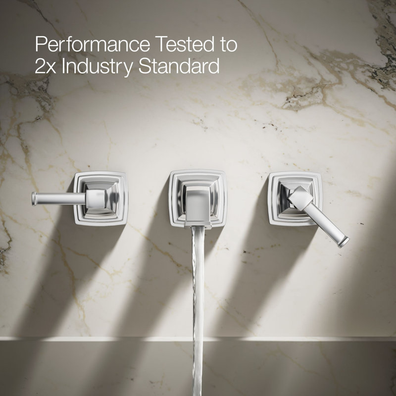 Riff Wall-Mount Bathroom Sink Faucet Trim, Polished Chrome