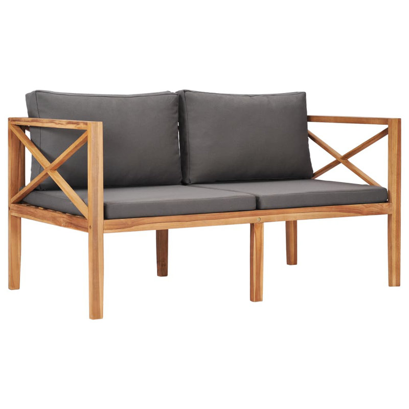 Dimilta Teak Garden Bench, Grey