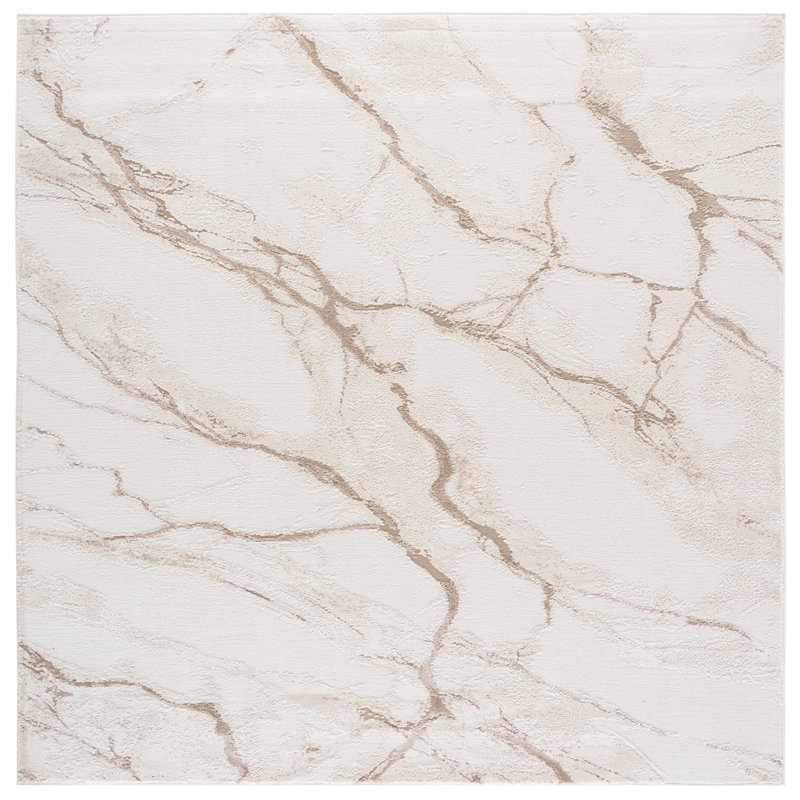 Sable 106 Performance Abstract Rug, Square 6'7"