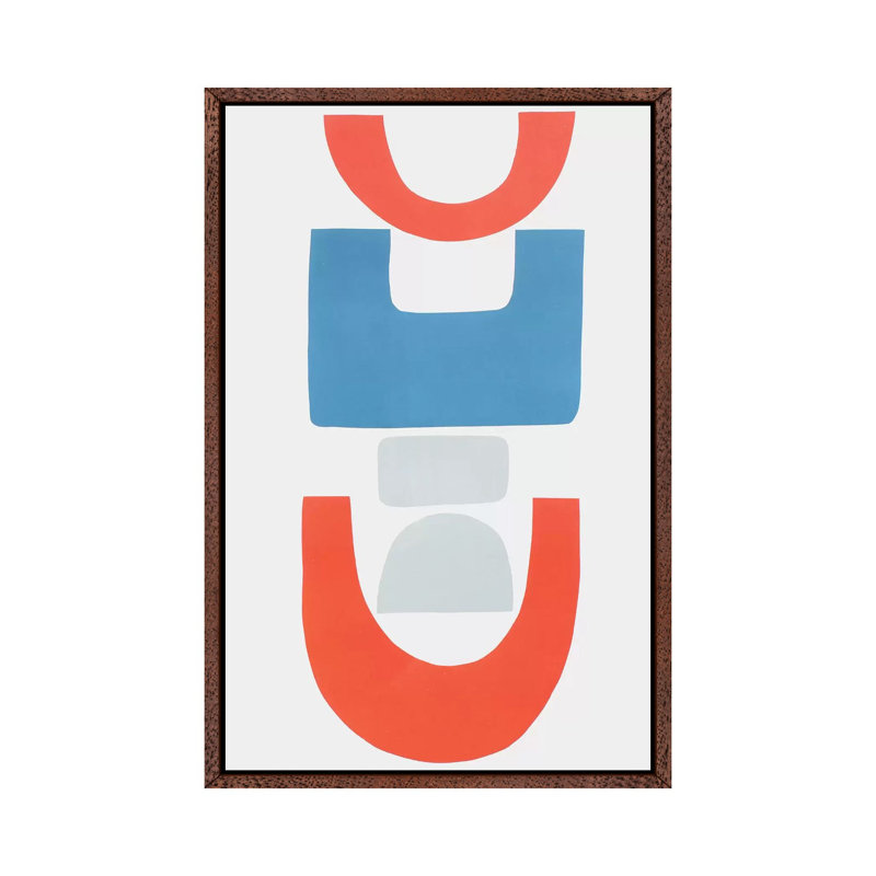 Primary Tribal Shapes II 1 Piece Wall Art on Canvas, 66.04 cm H x 45.72 cm W, Classic Wood Framed
