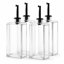 Kitchen Cooking Oil Dispenser Set, 4-Piece Olive Oil and Vinegar Bottles with Dispenser for Home Kitchen Use