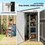 Remise 4,3 'x 6,3' Lean to Outdoor avec verrou, blanc-98251115-98251114