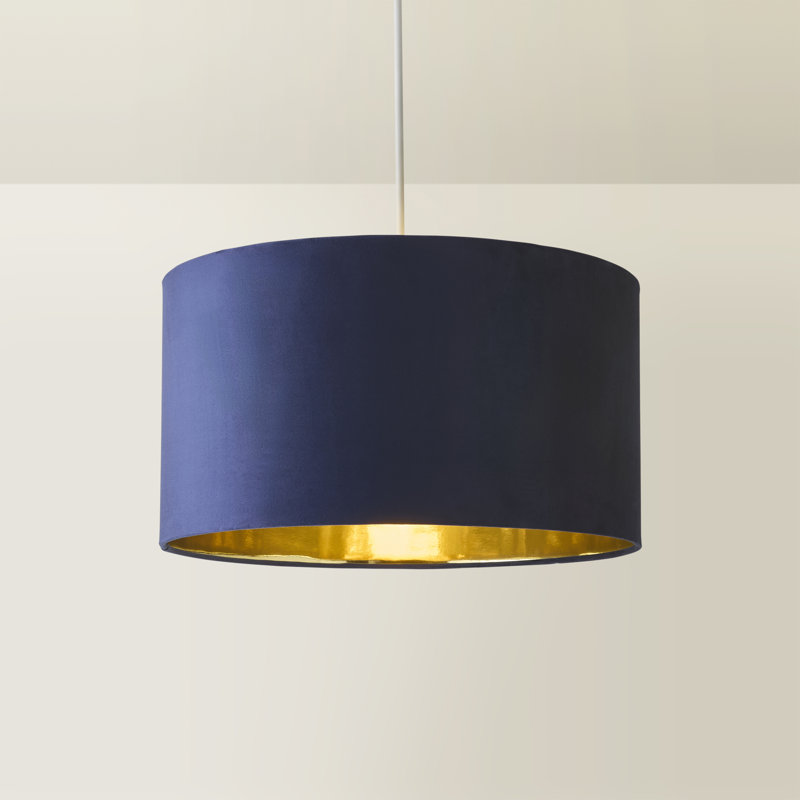 Aguie Drum Lamp Shade ( Slip-On ) in Blue, 25" H x 45" W x 45" D