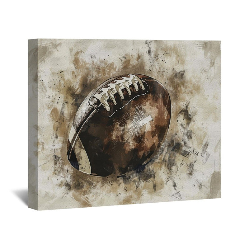 «Football» sur toile, H 20 po x l 30 po