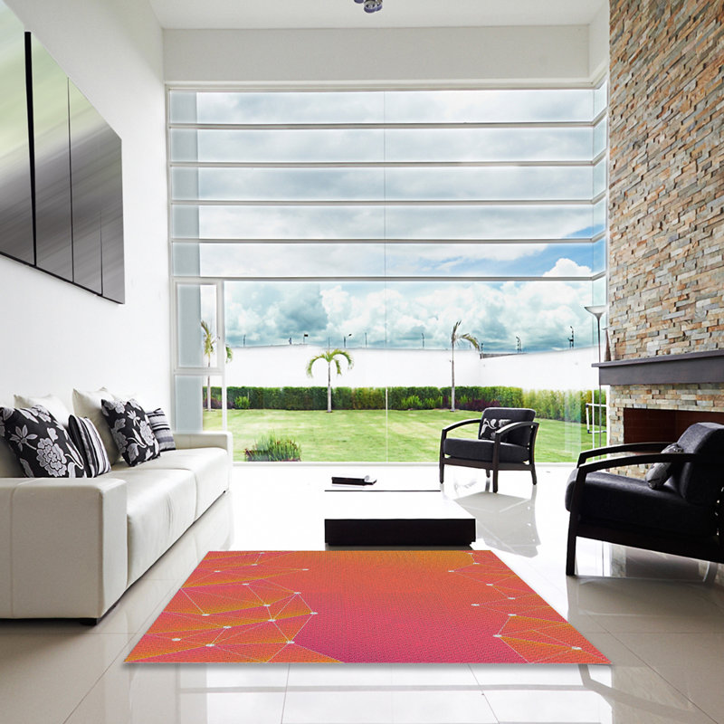 Abstract Indoor Rug, Square 6'