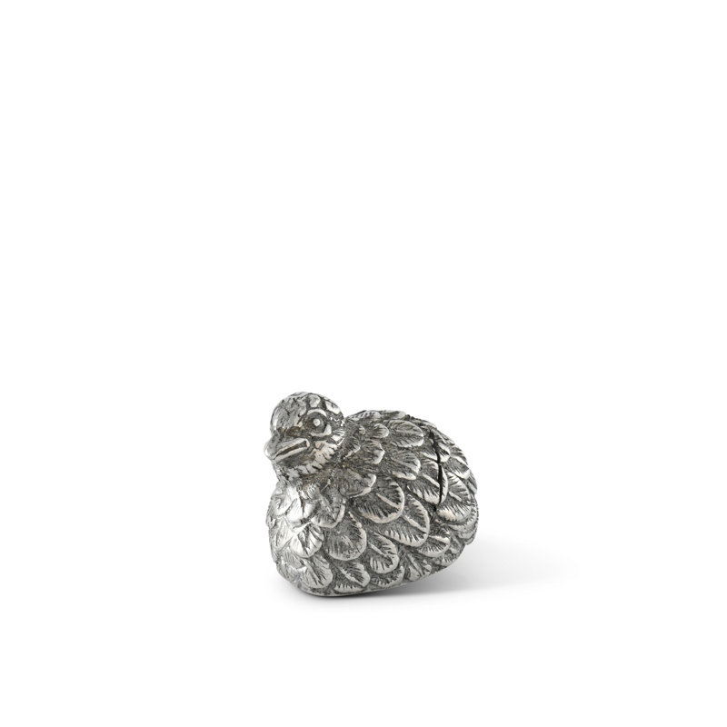 Morning Hunt Pewter Quail Place Setting Cheese Marker