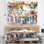 Tapisserie aquarelle abstraite «People and Time»-28492003