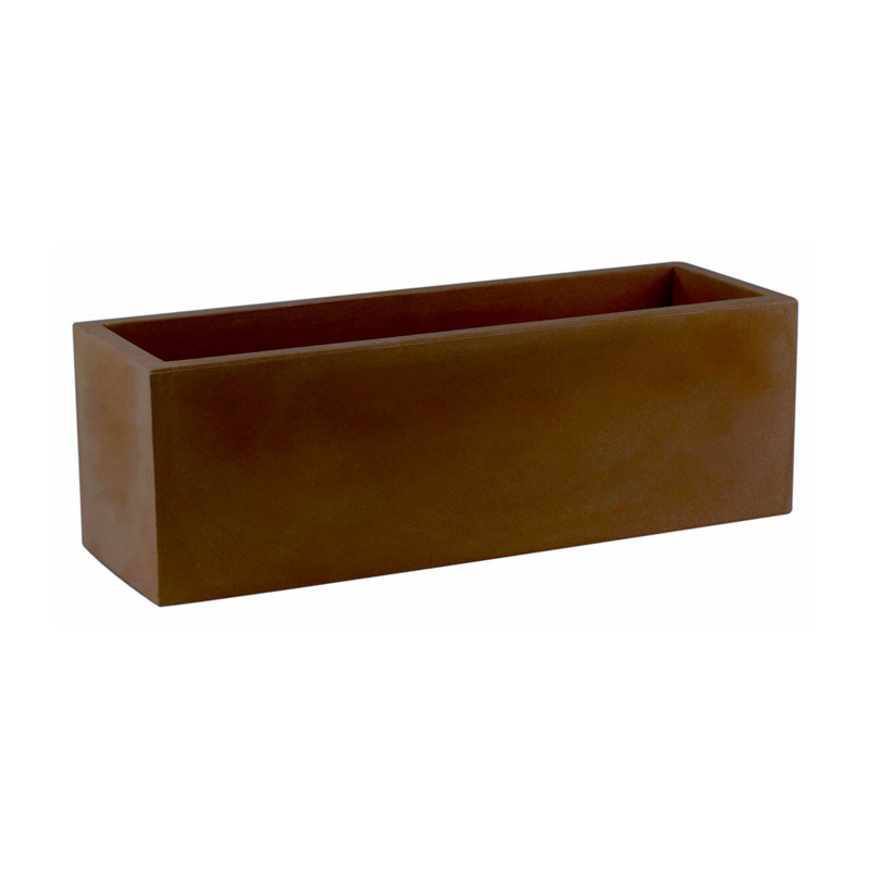 Jardinera Resin Planter Box, 3" H x 9.5" W x 3" D, Bronze