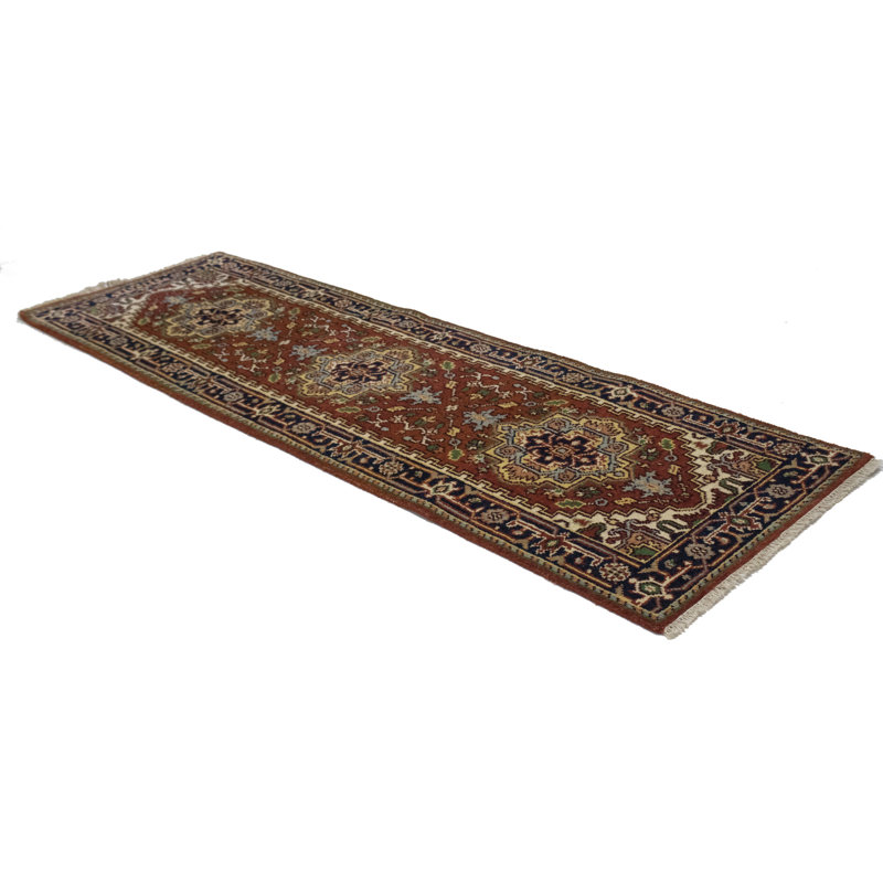 Tapis de la zone en laine brun/noir 2 pi 7 po x 7 pi 9 po one-of-kind à la main noué la Jenckes