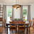 Rustic Wood & Black Metal Circular Pendant Light, 3-light Industrial Farmhouse Chandelier With Vintage Edison Bulbs, Adjustable Hanging Ceiling Light For Dining Room Living Room Kitchen Island (bulbs Not Included)-288045244