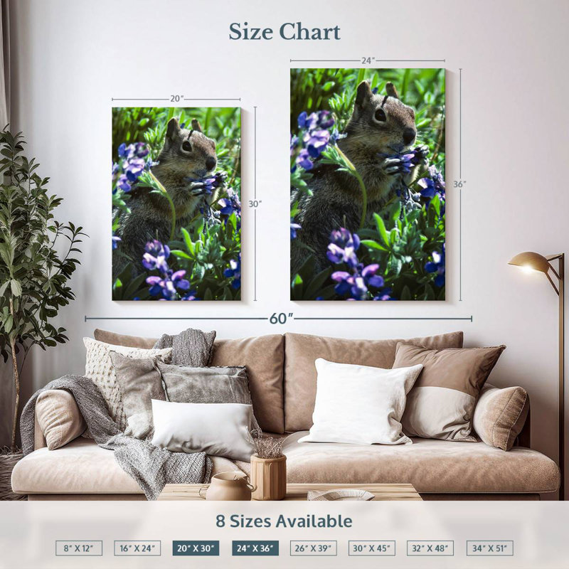 Brampt Lupine Eating Squirrel, 36" H x 24" W