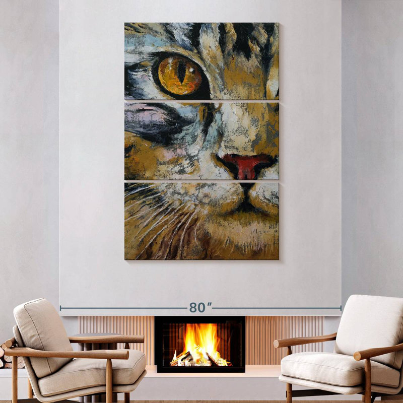 Maine Coon Cat, 74" H x 48" W
