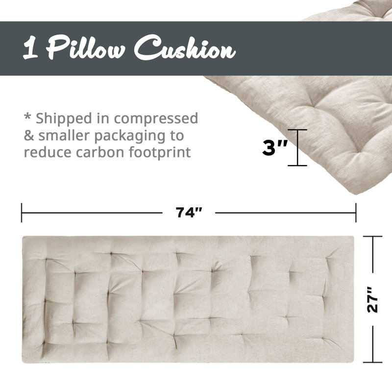 Coussin de détente pour le plancher en chenille de polyester Edelia, Ivoire