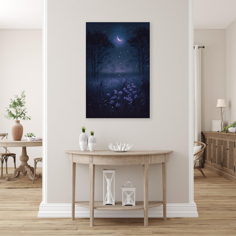 «Bluebells and Butterflies Under the Stars», impression sur toile tendue, H 20 po x l 16 po x P 1,25 po