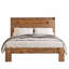 Très grand lit double très grand King Boho avec 2 prises USB et lumière RVB Mid-Century-800022246