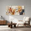 Tableau mural sur toile texturée avec feuilles rouillées et gousses de graines-1069537508