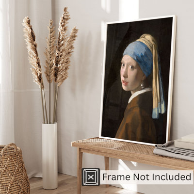 People and Portraits Girl with a Pearl Earing - Johannes Vermeer Classical Unframed Art Print