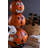 FOUR STACK PAINTED JACK-O-LANTERN WITH WITCH HAT
