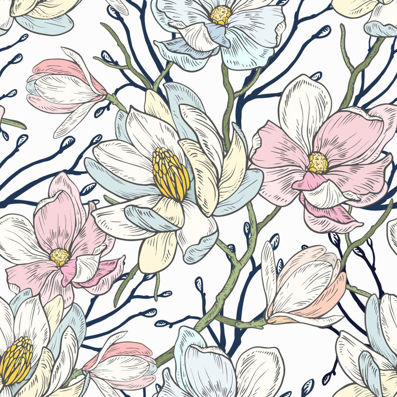 Murale fleurs, L 125 po x L 125 po