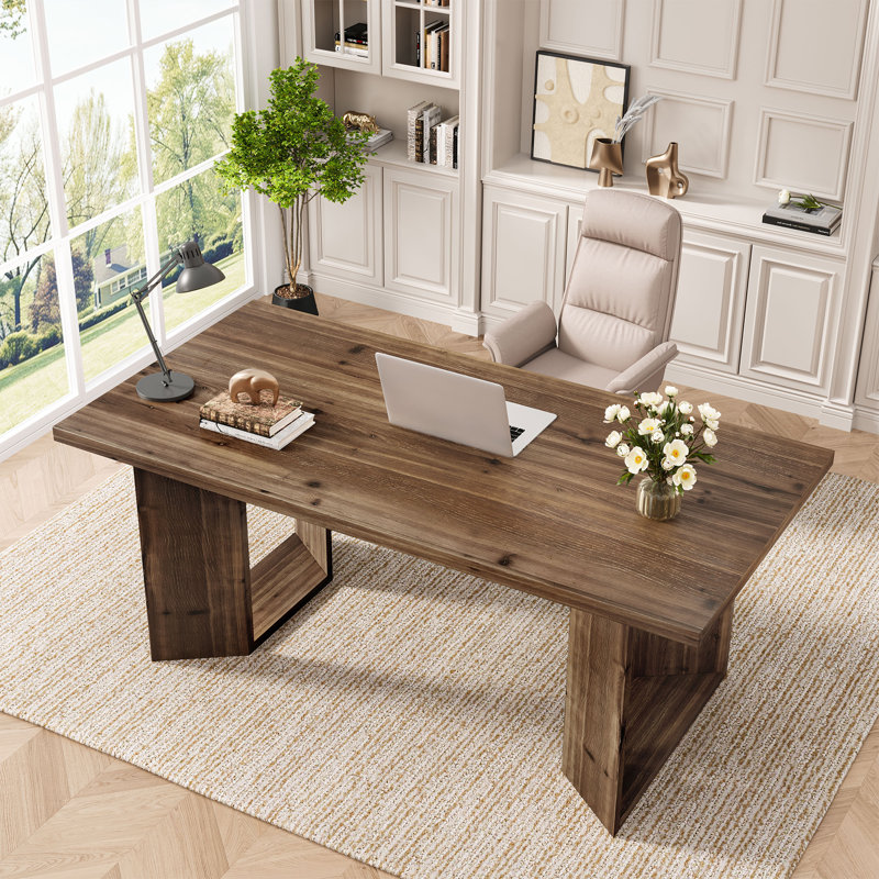 Solid Wood Executive Desk