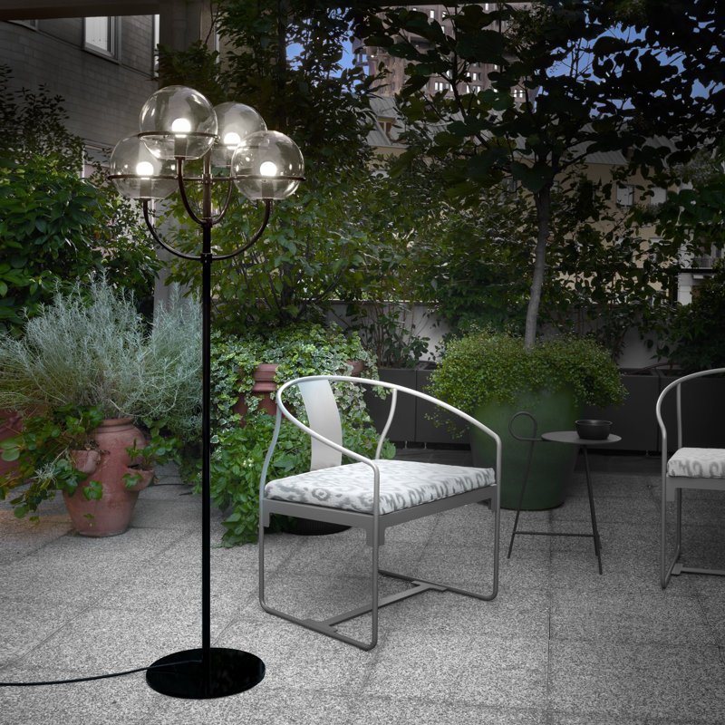 Lyndon Outdoor Floor Lamp, Black