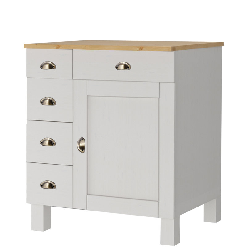 Edgarton Matte Base Unit, White/Honey