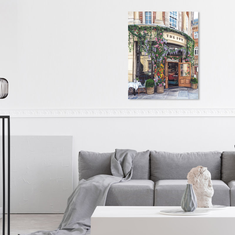 «Cafe Time» - peinture sur toile, Toile tendue, H 24 po x l 20 po