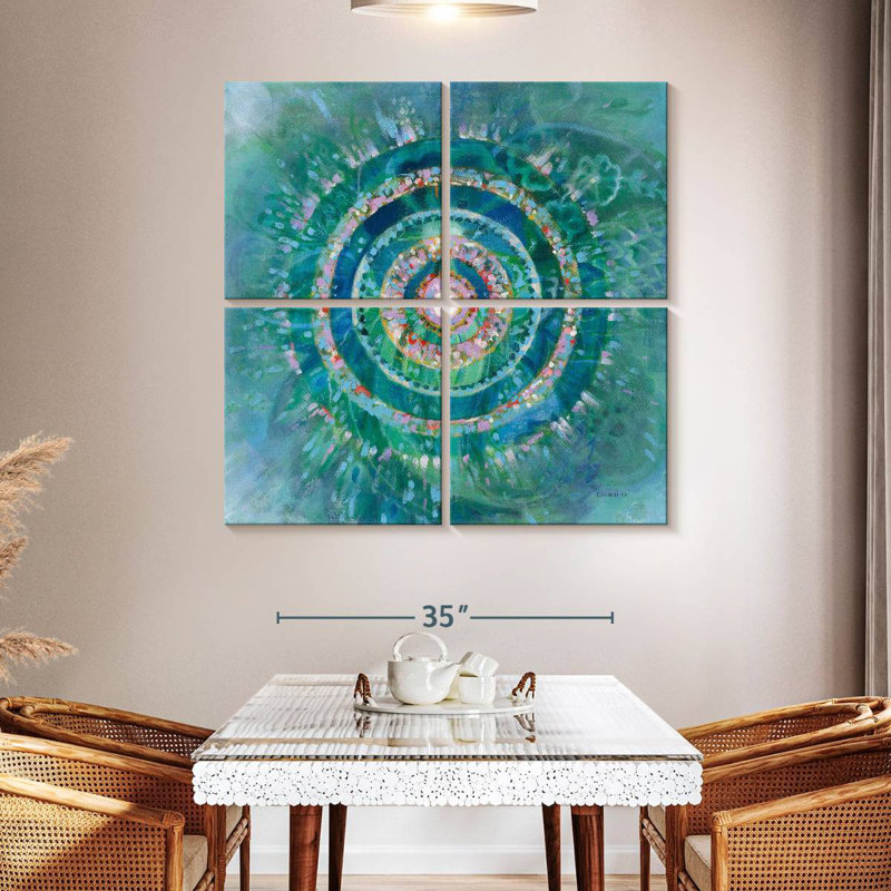 Mandala bleu sarcelle Kerner