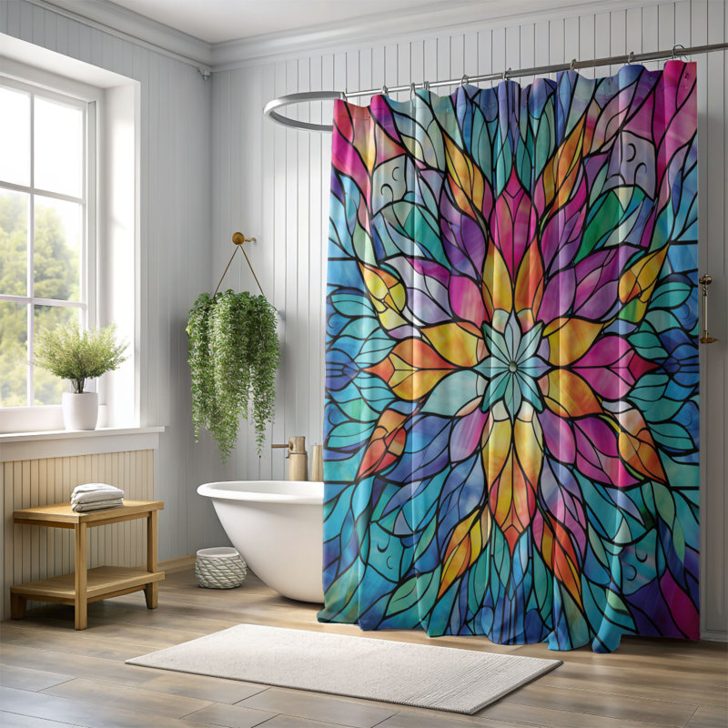 Rideaux de douche standard 1 pièce, H 74 po x l 71 po
