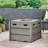 Square Wood Resin Propane Smokeless Fire Pit Table with Hidden Fuel Tank-1051181966