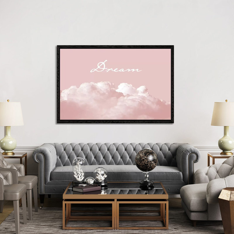 Blush Pink Dream by Urban Epiphany - Print on Canvas, Black Framed, 66.04 cm H x 45.72 cm W