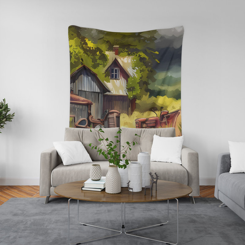 Tapisserie murale, H 80 po x l 68 po