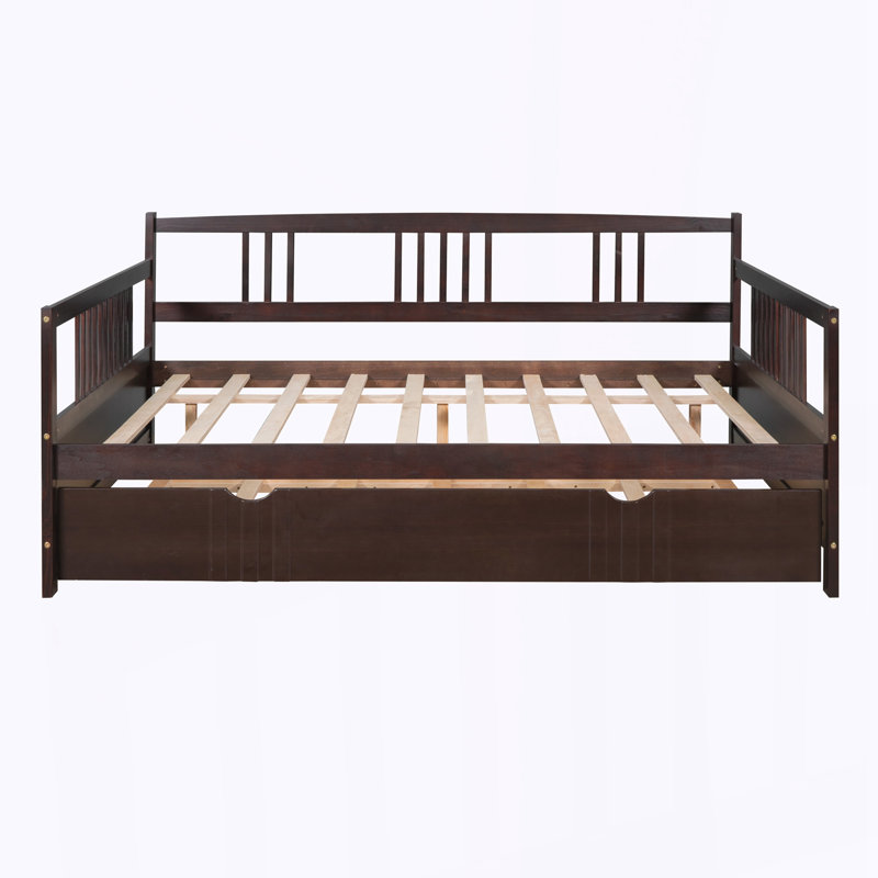 Lit double en bois, Espresso