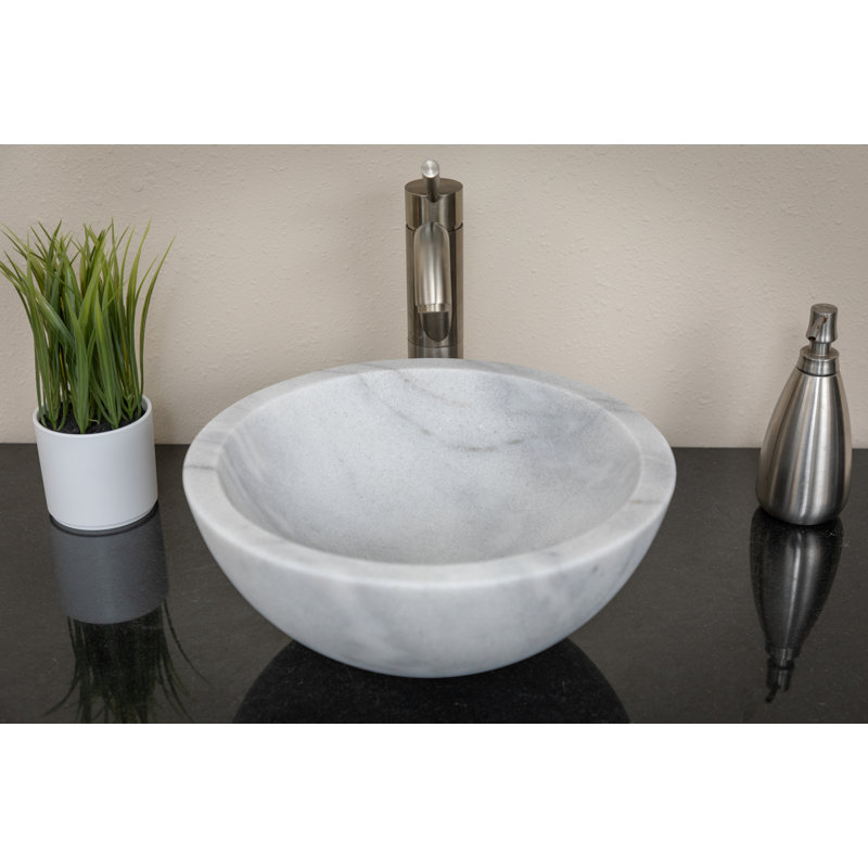 Lavabo de salle de bain vasque circulaire en marbre