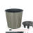 10.2" Self-watering Wicker Decor Planter for Indoor and Outdoor - Round - Grey-1574583611-1574583608