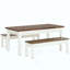 Ensemble de table de salle à manger 3 pièces avec bancs - Ensemble de table de cuisine 55 "pour 4 à 6 personnes