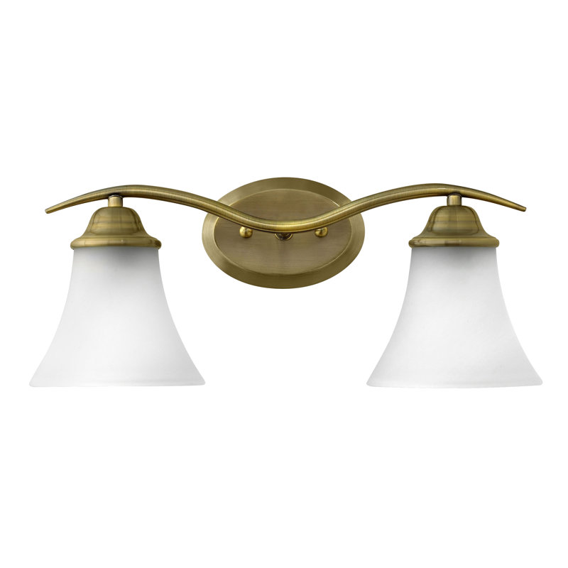 2 - Light Vanity Light, Satin Antique Brass