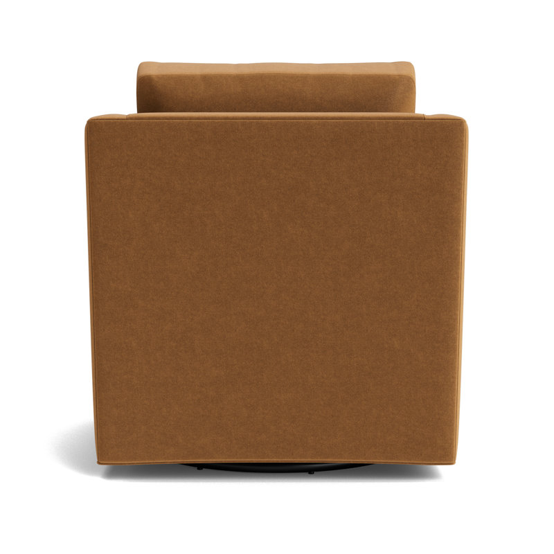 Gigi No Skirt Full Swivel Chair, Performance Velvet - Hazelnut