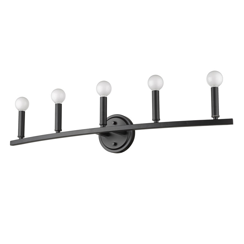 Sawyer 5 - Light Dimmable Vanity Light, Matte Black