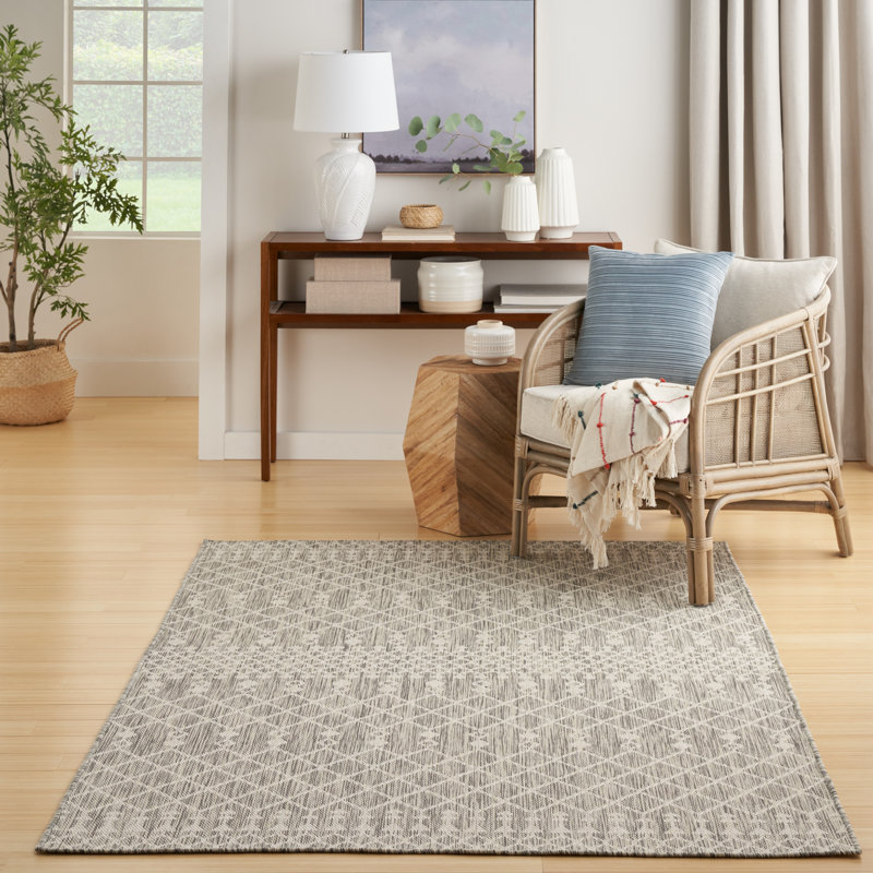 Tapis intérieur / extérieur Robbs, Rectangulaire 4 pi x 6 pi, Light Grey