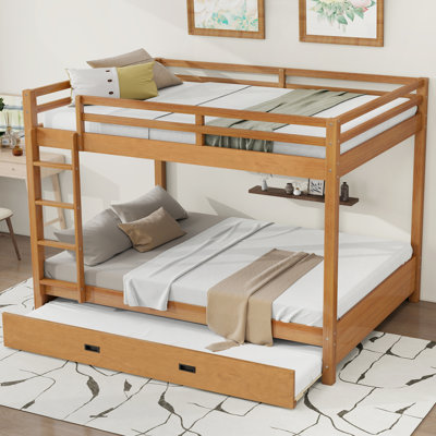 Queen Over Queen Bunk Bed With Trundle by Harriet Bee