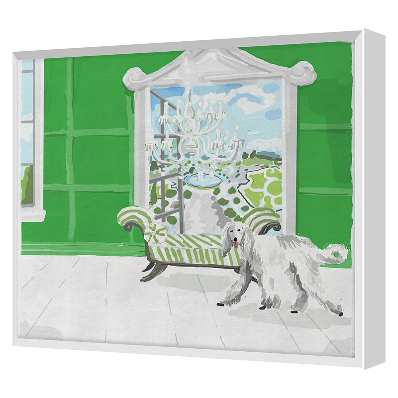 Garden Views 1 Print by Dana Gibson, White Framed