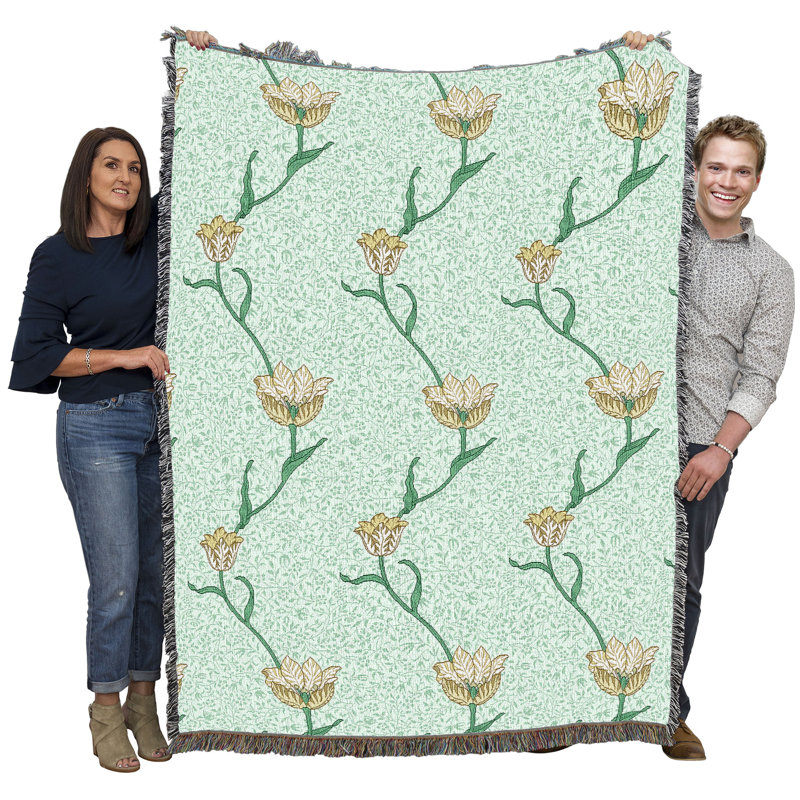 Couverture de jardin William Morris, L 72 po x L 54 po, Menthe
