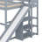 Jennamarie Full over Full Bunk Bed with Built-In Ladder-740425604