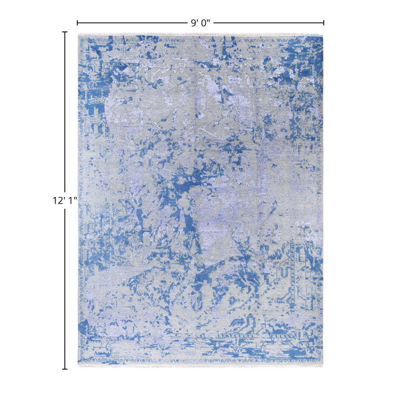 Overdyed One-of-a-Kind 9' 0" X 12' 1" Hand Knotted Area Rug