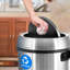 17 Gallon Stainless Steel Indoor Recycling Bin Receptacle with Swivel Lid
