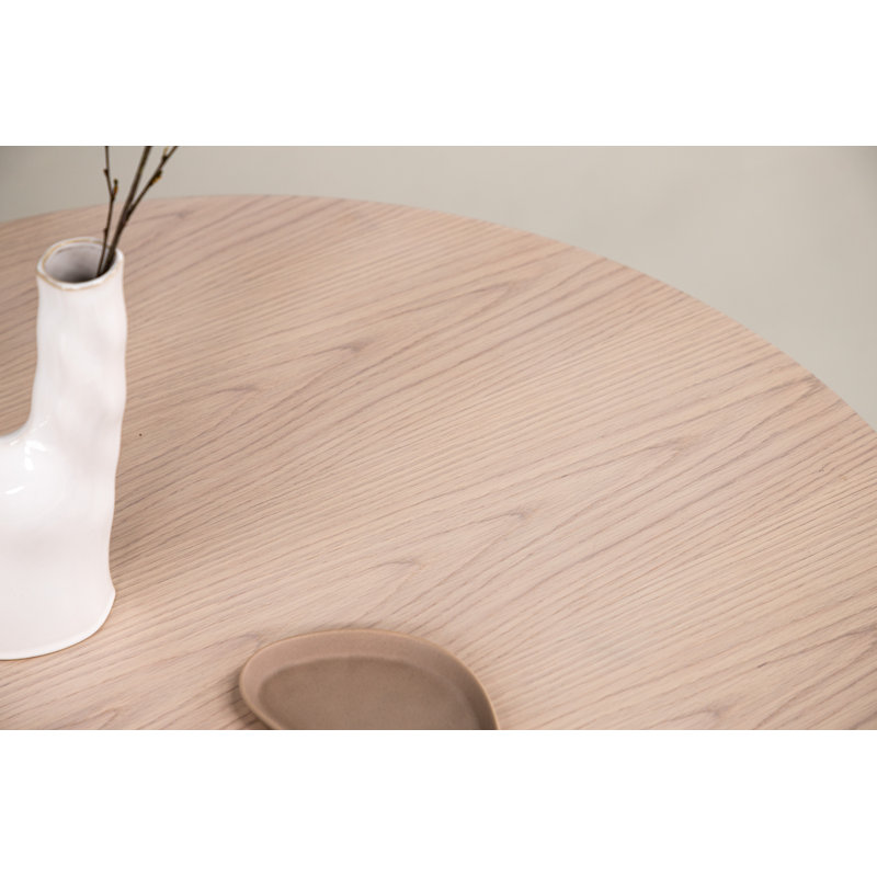Konke Cross Legs Coffee Table, White Wash, 32.5 H x 65 W x 65 D cm