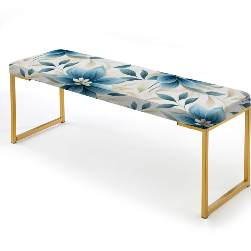 Tranquil Patterns - Banc rembourré floral doré